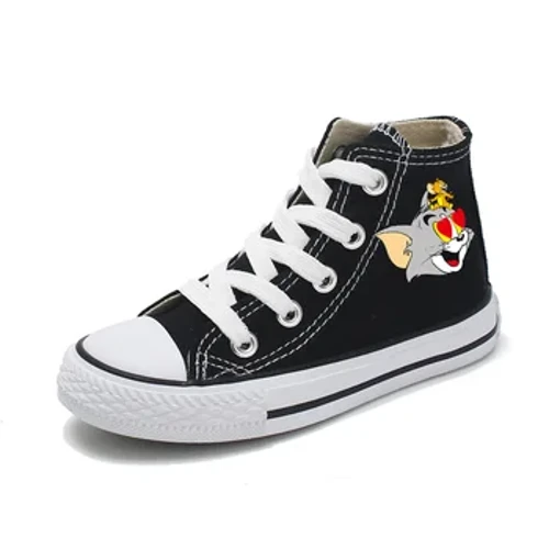 Canvas Tom Jerry Cartoon kawaii Dětské Boty Dívka Chlapci Dětské Sportovní boty Běžné tenisky Děti Potisk Móda Boty Chlapci Tenis