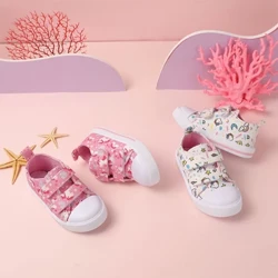Laste lõuendikingad Lastele Kawaii Cartoon hingavad jalanõud Libisemiskindlad vabaaja tossud Tüdrukutele Velcro vabaajajalatsid 20-26 suurus