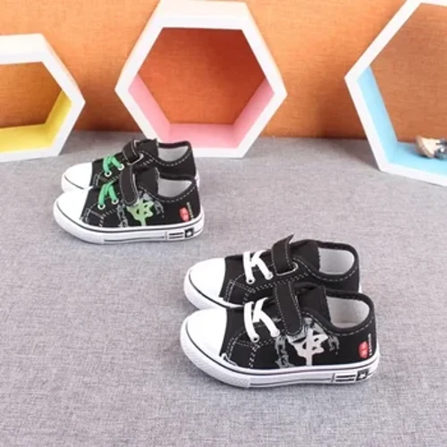 2024 Frühling Neue Jungen Mädchen Kleinkinder Segeltuchschuhe Koreanischer Stil Kinder Leder Weiche Sohle Weiche Sohle Freizeitschuhe