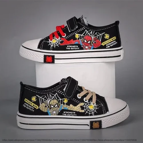 Disney Spiderman Lasten Canvas Kengät Tyttöjen Juoksulenkkarit Kevään muoti teini-ikäisten lasten kengät pojille vapaa-ajan kengät 26-36