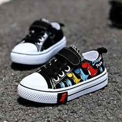 Barn Tecknad Canvas Skor för pojkar Flickor Casual Low-top Skor Vår Andas Halkfria Board Skor Mode Barn Sneakers