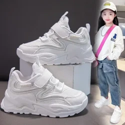 Sepatu Kanvas Modis Wanita Modis Musim Semi/Musim Gugur Anti-slip Sepatu Olahraga Anak-anak Sol Lembut Kanggo Bocah-bocah wadon Gedhe Tengah