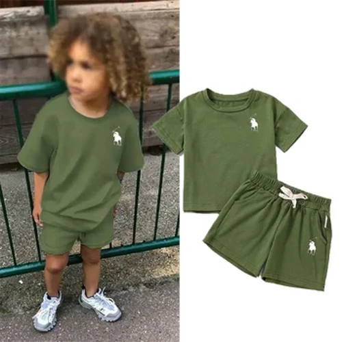 Bộ Đồ Thời Trang Trẻ Em Mùa Hè 0-6Y Tập Đi Cho Bé Trai Áo Phông POLO Và Quần Short Bộ Đồ Thể Thao Và Giải Trí Cho Trẻ Em