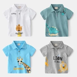 T-léinte Polo Cartton gleoite Samhraidh Do Bhuachaillí Fabraic Breathable Cáilíochta Cadás Leanaí Barr Tees Léine Éadaí Leanaí