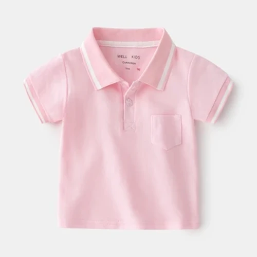 Ihembe Elisha Lezingane Zasehlobo Zasehlobo Ama-Polo Shirt Ezingane Izingubo Zomkhono Omfushane Wezingane Ihembe Lezingane Umfana Osacathula Intombazane Enemithende Ye-Polo Shirt Eziqongweni zeTee