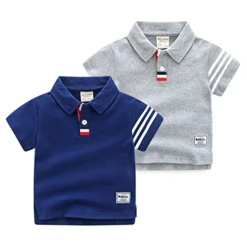 Áo thun bé trai năng động mùa hè Áo thun cotton trẻ em tập đi Áo polo Áo thun Quần áo trẻ em chất lượng