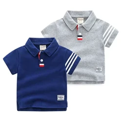 Summer Boys Active T-shirts Cotton Toddler Kids Polo Tops Tees Ποιοτικά Παιδικά Ρούχα