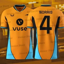 Erkaklar uchun yozgi futbolka Formula 1 Polo poygasi formasi PIASTRI Qisqa yengli McLaren Jersi HAMILTON Erkaklar futbolkalari 4 Lando NorrisJersey