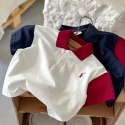 Éadaí leanaí samhraidh buachaillí agus cailíní T-léine gearr-sleeved barr leanaí buachaillí léine polo stíl samhraidh leanbh