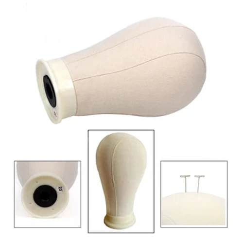 Canvas Block Head Kit Hōʻike Styling Manikin Doll Wig Stand Training Mannequin Model no ka hana ʻana i nā wig paʻa i nā Mannequins