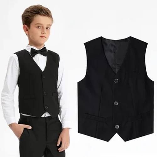 Must vest poiste kleit, ülikond, laste bleiser, väikelapse pulm, pidulik klaverietendus, vestid, koolipeo, merevärvi riided