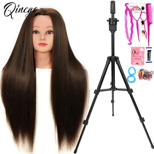Mannequin Hoofd Haar Styling Oefenpop Kosmetiek Pop Hoofd Met Standaard Statief Praktijk Vlechten Haar Kappers Training Model