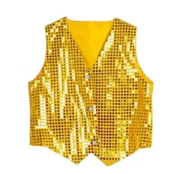 Khiêu Vũ Đường Phố Bé Trai Bé Gái Đính Hạt Cườm Áo Vest Áo Hip-Hop Tiệc Khiêu Vũ Đường Phố Trình Diễn Trang Phục Áo Vest Áo Khoác Ngoài