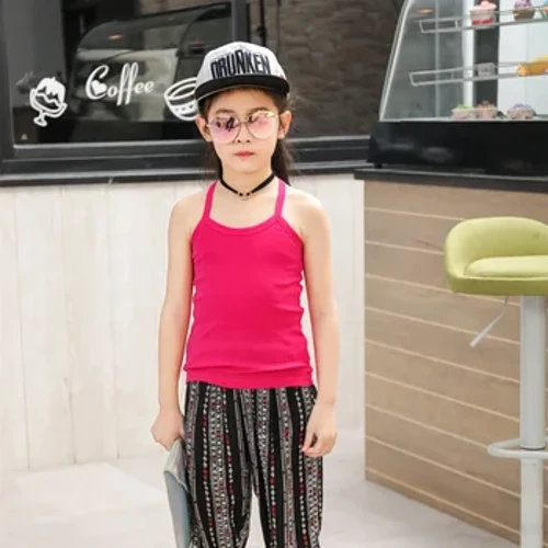 Anak-anak Tank Musim Panas Atasan Memakai Anak Laki-laki Gadis 100% Katun Rompi Olahraga Rompi Pakaian Kamisol Anak-anak Gadis Kasual Rompi Pakaian