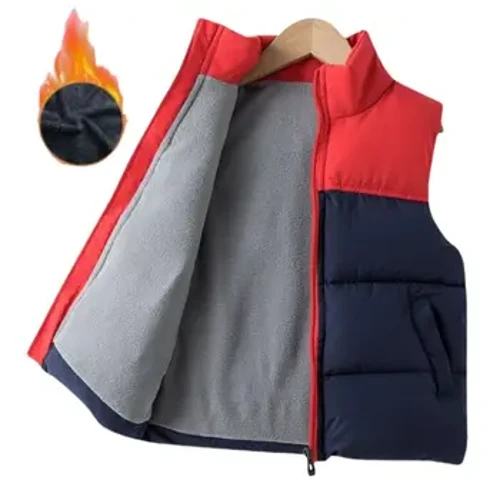 Gilet in cotone per bambina e ragazzo Giacca senza maniche calda per bambini Gilet per bambini Capispalla Cappotto per ragazzo autunno inverno