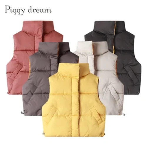 Mùa Thu Đông Trẻ Em Áo Áo Khoác Bé Gái Ấm Áo Vest Mùa Đông Bé Trai Làm Dày Áo Trẻ Em Áo Khoác Ngoài Áo Vest Cotton Áo Unisex 2-8Y
