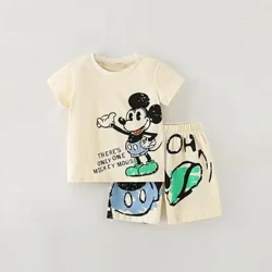 Hợp Thời Trang Thường Ngày 2 Cái/Bộ Cho Bé Gái Áo Thun Bé Trai + Quần Short Bộ Đồ Thể Thao Cho Bé Mùa Hè Tay Ngắn Trang Phục Mới Trang Phục Thời Trang