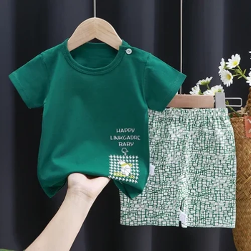 Bộ Quần Áo Trẻ Em Bộ Áo Thun Bé Trai/Bé Gái + Quần Short Quần Áo Mùa Hè Cotton Hoạt Hình Bình Thường Bé Trai Bộ Đồ Thể Thao Trẻ Em Bộ Quần Áo Trẻ Em