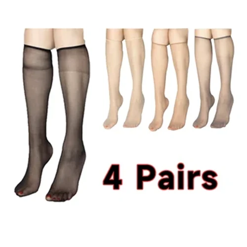1Pair seksi joraplar Açyk hrustal ýüpek inçe tomus neýlon joraplary Aýallar üçin dyz joraplaryndan aýal aýallar