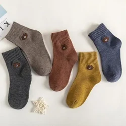 5 par/parti tegneserie stripe barnesokker Uformell baby jenter gutter bomull vår høst småbarn Strikkede barnesokker for 1-8 år