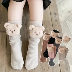 Jaunas zīdaiņu zeķes Bērnu mazuļi zēniem ceļgaliem, gari, mīksta kokvilna Cute Bear bērnu zeķes mazuļu zeķes meitenēm 2–8 gadiem ziemas apģērbi