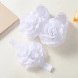 Mùa Xuân Cho Bé Ngọt Ngào Bé Gái Công Chúa Mũ Trùm Đầu Tất Bộ Ren Hoa Sơ Sinh Mũ Trùm Đầu Co Giãn Socking Tóc Phụ Kiện Tóc