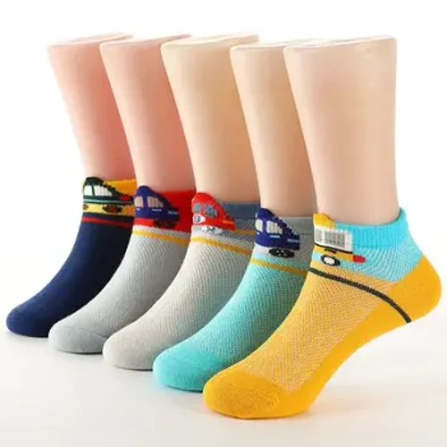 2024 New Fashion Musim Semi Musim Panas Anak Kaus Kaki Mesh Katun Kartun Mobil Anak Laki-laki Kaus Kaki Kaos Kaki Anak Perempuan 2-15 Tahun Anak Kasual Perahu Kaos Kaki