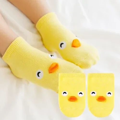Lawadka Bavlněné Batole Chlapecké Dívčí Ponožky Protiskluzové Kreslené Zvířátko 3D Design Neformální Dětské Podlahové Ponožky Pro Dívky Kluci 0-3 roky