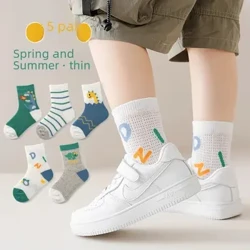 5 Đôi Tất Mỏng Ngắn Trẻ Em Cho Xuân Hè Lưới Cho Bé Giữa Bắp Chân Tất Cho Bé Trai Bé Gái sơ Sinh Trẻ Sơ Sinh