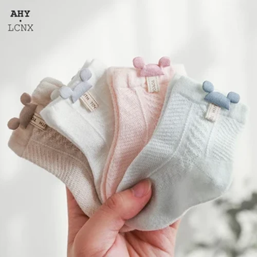 4 Cái/lốc Dễ Thương Mùa Hè Tất Cho Bé Lưới Trẻ Sơ Sinh Trẻ Em Tất Sơ Sinh Cho Bé Trai Tất Trẻ Sơ Sinh Công Chúa Bé Gái Quần Áo Phụ Kiện 0-5Y