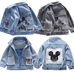 I-Mickey Denim Jacket Yabafana Amajazi Emfashini Izingane Izingubo Zasekwindla Zezingane Zamantombazane Izingubo Zangaphandle Izingubo Zopopayi zikaJean Jacket Coat