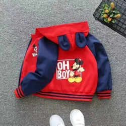 Musim Semi Baru Bayi Laki-laki Perempuan Jaket Fashion Kartun Mickey Minnie Mouse Cetak Pakaian Luar untuk Anak-anak Pakaian Anak Jaket Mantel