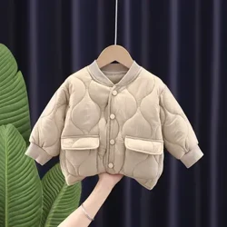 2023 Baru Anak Parka Jaket Musim Dingin untuk Anak Laki-laki Anak Perempuan Hangat Top Coat Anak-anak Menebal Jaket Beludru Mantel Bayi Pakaian Luar Kasual Lembut
