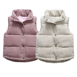 2023 Thu Đông Trẻ Em Ấm Áp Làm Dày Áo Vest Cotton Áo Trẻ Em Áo Khoác Ngoài Áo Khoác Trẻ Em Quần Áo Bé Trai Bé Gái Thương Hiệu Áo Vest