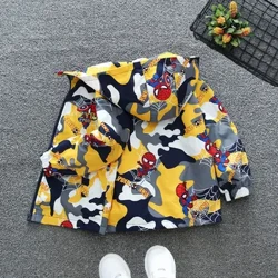 Bebê meninos casaco dos desenhos animados spiderman impressão primavera outono crianças outerwear roupas com zíper jaqueta camou flage blusão