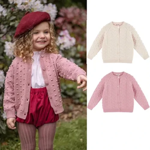 Fashion Bayi Perempuan Rajutan Cardigan Sweater untuk 1-6Y Katun Rajut Balita Gadis Pakaian Luar Musim Semi Musim Gugur Musim Dingin Anak-anak Atasan Pakaian