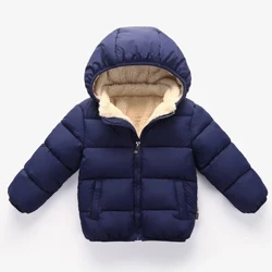 Bebê crianças casacos de inverno jaquetas grossas para meninos quente pelúcia engrossar outerwear para meninas jaqueta de pele com capuz crianças roupas snowsuit