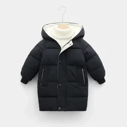 1-12 G Baby Kids Bērnu dūnu garās jakas Virsdrēbes Zēniem Meitenēm Ziemas Apģērbi Pusaudžiem ar kokvilnu polsterēti parka mēteļi, biezi silti