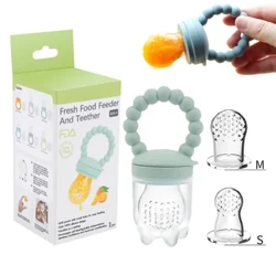 Gel Silica cấp thực phẩm dành cho trẻ em Núm vú giả cho trẻ ăn Trái cây và cách xay trái cây và rau quả lành mạnh để cho bé ăn trong bữa ăn