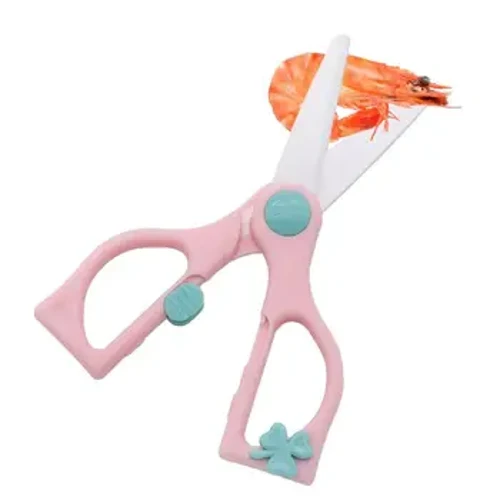Portable Keramik Schéier Baby Iessen Mills Puppelcher Fütterungshëllef Schéier Mat Schneidkëscht Baby Supplies Fir Gesondheet Baby Tableware