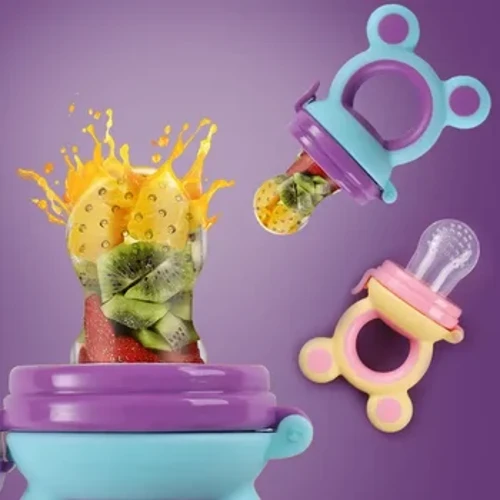 신생아 아기 실리콘 Teether 과일 그라인딩 스틱을 먹는 신선한 음식 피더 훈련 귀여운 팬더 식품 가방 Teether 먹이