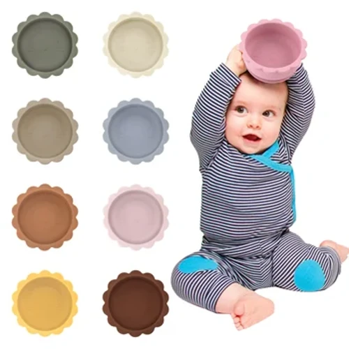 Mutter-Kind-Silikon-Kochgeschirr, Fütterung von fester Nahrung, Saugnapf, Schüssel für Babys, Kleinkinder-Geschirr, Teller, Training, Kindergeschirr