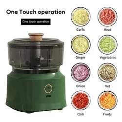 Leictreach Bia Chopper Cistine Meaisín Cócaireachta Ilfheidhmeach Meascthóir Ilfheidhmeach Usb Slicer Meascthóir Chopper Bia Mini Babaí