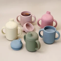 Di Động Cho Bé Drinkware Cốc Sơ Sinh Học Tay Vít Chai Silicon Bộ Đồ Ăn Cho Bé Bình Nước Phụ Kiện Cho Bé