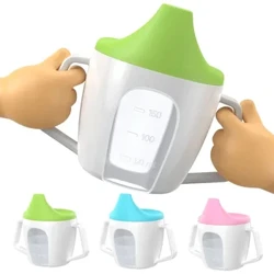 Baby Learning Drickskopp Söt vattenflaska med dubbla handtag BPA-fri Läcksäker Spädbarn Vattenkoppar Flaska Anknäbbkopp