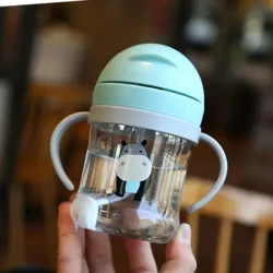 Cốc nước mẫu giáo cốc rơm dễ thương dành cho trẻ em có bóng hút