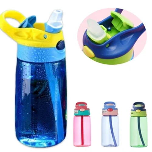 480ML Ipu Suavai a Tamaiti Foafoa Safe Ipu Fafaga Pepe ma Straws Leakproof Suavai Ipu I fafo feavea'i Ipu a Tamaiti