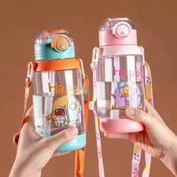 700ML Trẻ Em Nước Sippy Cup Hoạt Hình Sáng Tạo Cốc Ăn Cho Bé Có Ống Hút Chai Nước Chống Rò Rỉ Ngoài Trời Di Động Trẻ Em Ly