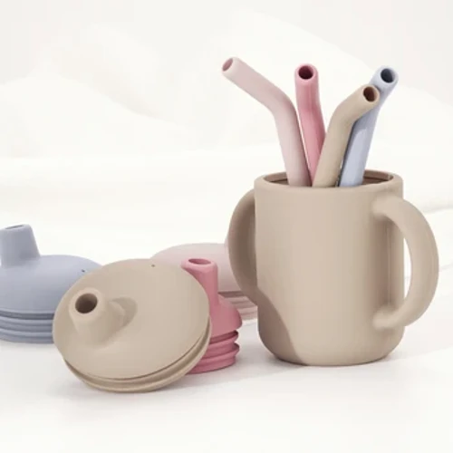 Corn Beathú Babaí Dearadh Nua Buidéal Uisce Tuí Cupán Sippy Silicone Baby Learning Earraí Deochanna Soláthairtí Corn Cruthúnas Páistí Leacaithe Leanaí