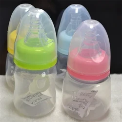 60ML Buidéal Altranais Chothaithe Mini Inaistrithe Babaí Nuabheirthe BPA Fothaire Cúram Nipple Sábháilte Altranais Naíonán Saor in Aisce Buidéil Bainne Sú Torthaí